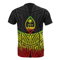 Guam Polynesian Custom T Shirt Reggae Pride Map and Seal - Polynesian Pride