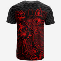 Guam T Shirt Guam Coat of Arms Turtle Hibiscus Red - Polynesian Pride