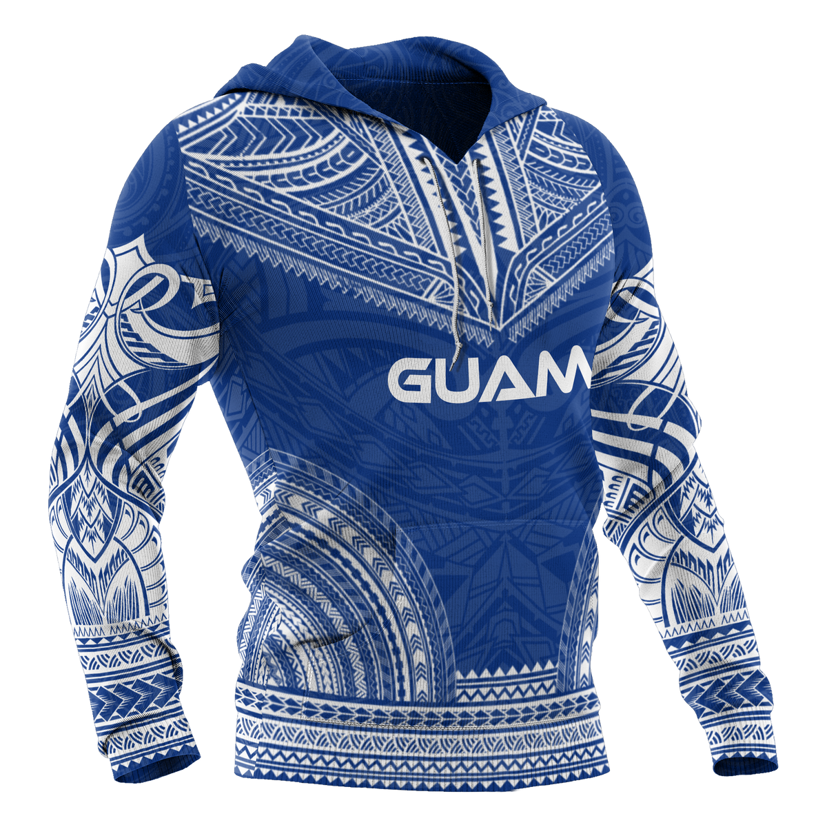 Guam Polynesian Chief Hoodie Blue Version - Polynesian Pride