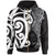 Guam Custom Personalized Zip up Hoodie Micronesian Maori Pattern Style White Unisex White - Polynesian Pride