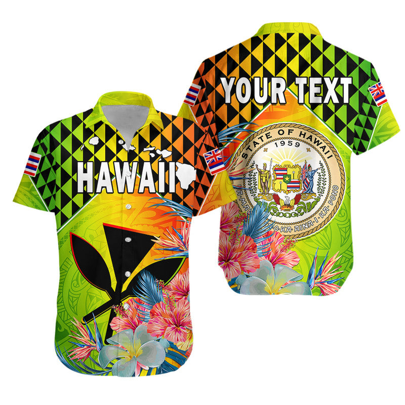 (Custom Personalised) Hawaii Hawaii Shirt Hawaiian Tribal Kanaka Maoli Hibiscus LT14 Unisex Reggae - Polynesian Pride