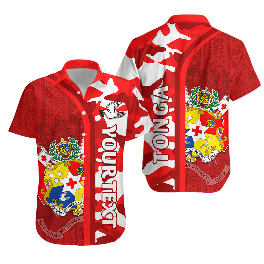 (Custom Personalised) Tonga Unique Hawaiian Shirt Camouflage with Tongan Pattern LT13 Unisex Red - Polynesian Pride