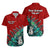 (Custom Personalised) New Zealand Maori Hawaiian Shirt Fern and Manaia Version Red LT13 Unisex Red - Polynesian Pride