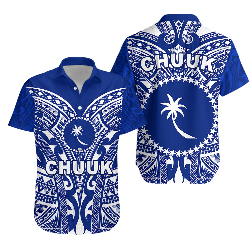Chuuk Hawaiian Shirt Micronesia Simple Pattern LT13 Unisex Blue - Polynesian Pride
