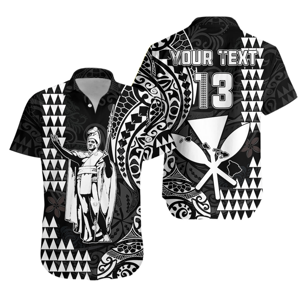 Custom King Kamehameha Matching Hawaiian Outfits For Couples with Polynesian Tribal Black LT13 - Polynesian Pride