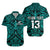 (Custom Text and Number) New Zealand Silver Fern Rugby Hawaiian Shirt All Black Turquoise NZ Maori Pattern LT13 Unisex Turquoise - Polynesian Pride