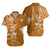 Custom Polynesian Couple Outfits Matching Polynesian Tribal Gold Sea Turtle Honu and Map Dress and Hawaiian Shirt LT13 - Polynesian Pride