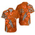 Custom Matching Hawaiian Outfits For Couples Polynesia Orange Hibiscus and Map Mystical Dress and Hawaiian Shirt LT13 - Polynesian Pride