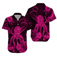 Hawaii Matching Dress and Hawaiian Shirt Polynesia Pink Octopus LT13 - Polynesian Pride