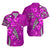 Custom His And Hers Matching Clothing Hawaii Matching Polynesian Tribal Pink Hibiscus and Map Mystical Dress and Hawaiian Shirt LT13 - Polynesian Pride