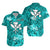 Custom Hawaii Matching Hawaiian Shirt and Dress Map and Turtle Turquoise Flowers LT13 - Polynesian Pride