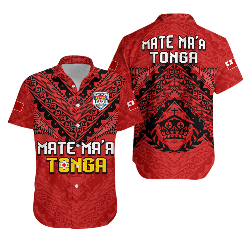 MMT Tonga Rugby Matching Dress and Hawaiian Shirt Ngatu Mate Maa Tonga Simple LT13 - Polynesian Pride