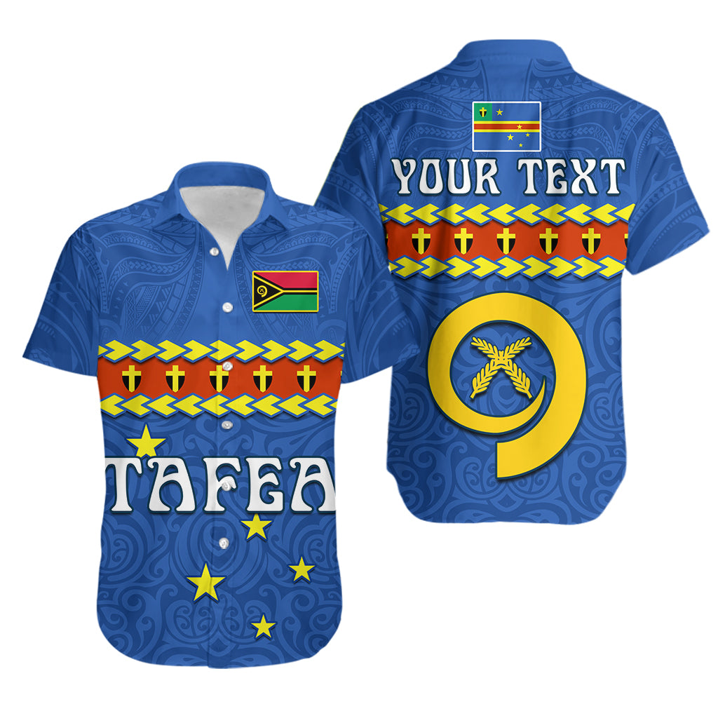 (Custom Personalised) Tafea Province Hawaiian Shirt Vanuatu Pig Tusk Polynesian Flag Style LT14 Unisex Blue - Polynesian Pride