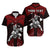 Custom Polynesian Couple Outfits Matching Hawaiian Warrior with Weapon Polynesian Tribal Red Dress And Shirt Ver.05 LT14 - Polynesian Pride