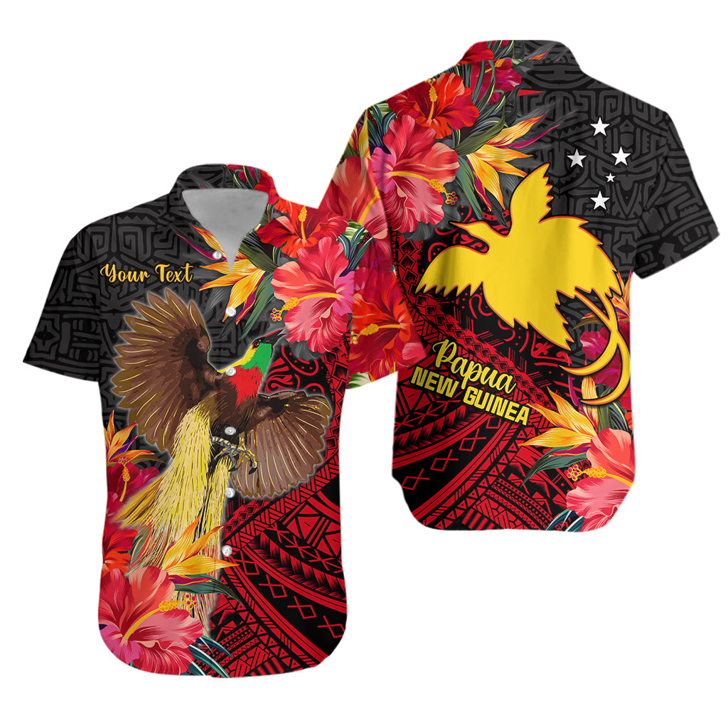 (Custom Personalised) Papua New Guinea Hawaiian Shirt Bird of Paradise LT13 Unisex Black - Polynesian Pride