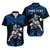 (Custom Personalised) Hawaii Hawaiian Shirt Hawaiian Warrior With Weapon Polynesian Ver.06 LT14 Blue - Polynesian Pride