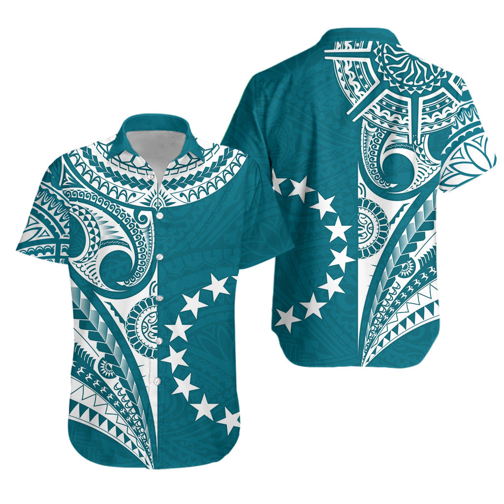 Cook Islands Tatau Hawaiian Shirt Symbolize Passion Stars Version Blue LT13 Unisex Blue - Polynesian Pride