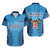 Fiji University Hawaiian Shirt National Fijian Tapa Pattern Blue LT14 Blue - Polynesian Pride