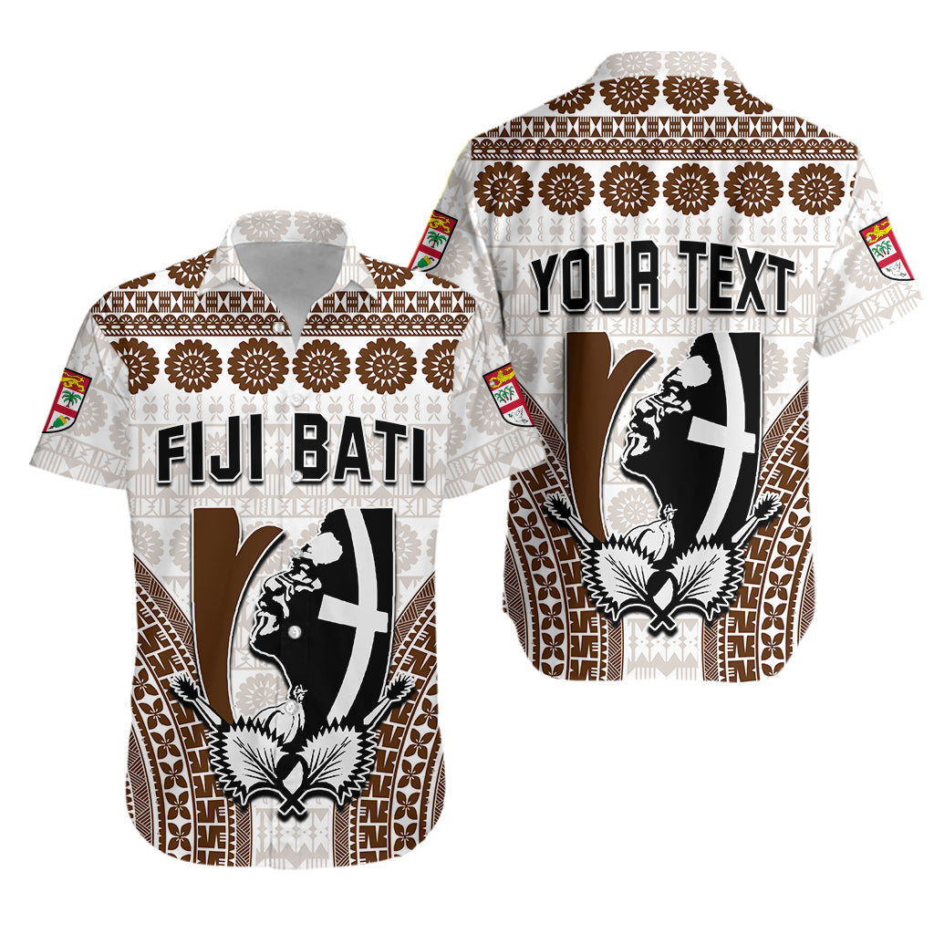Custom Personalised Fiji Rugby Bati Hawaiian Shirt Proud Tapa Pattern LT13 Unisex White - Polynesian Pride