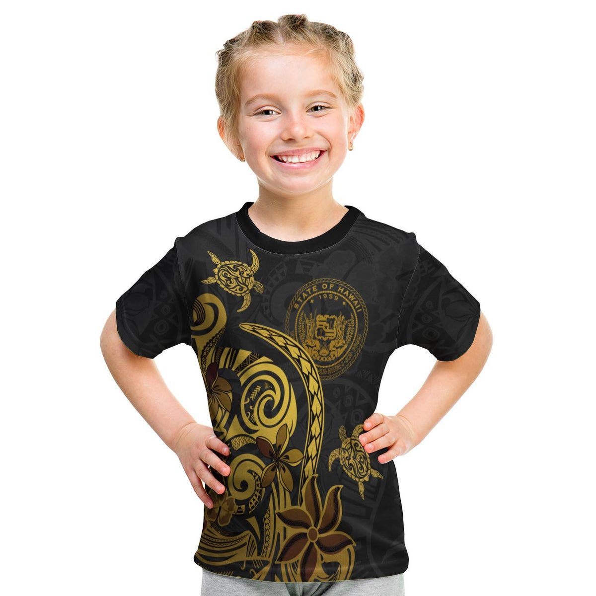 Hawaii T Shirt Folk Style - Polynesian Pride