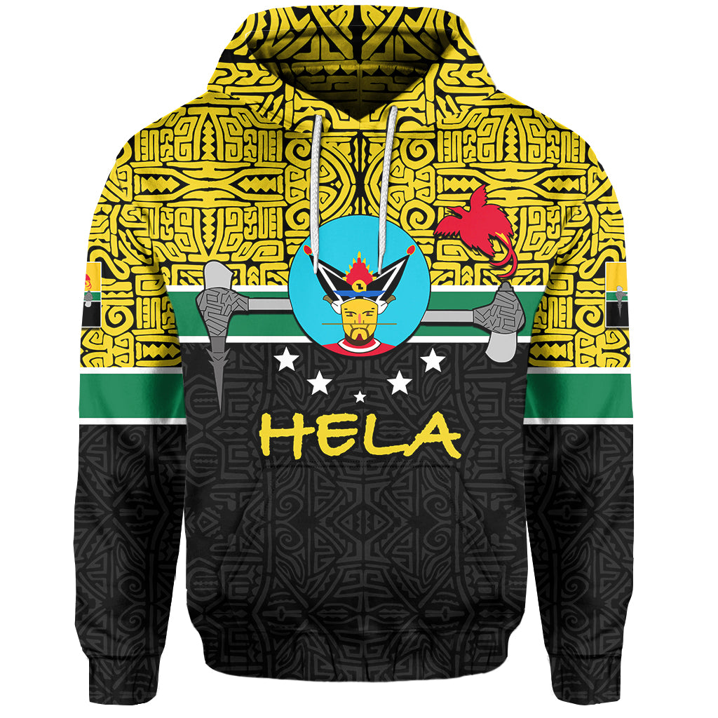 Custom Hela Province Hoodie of Papua New Guinea LT6 Unisex Black - Polynesian Pride