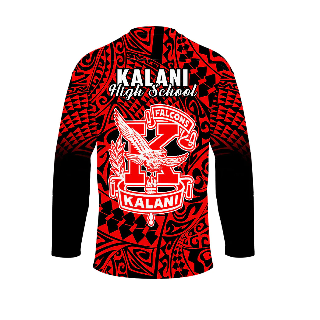 Hawaii Hockey Jersey Kalani High School Tribal Kakau LT14 - Polynesian Pride