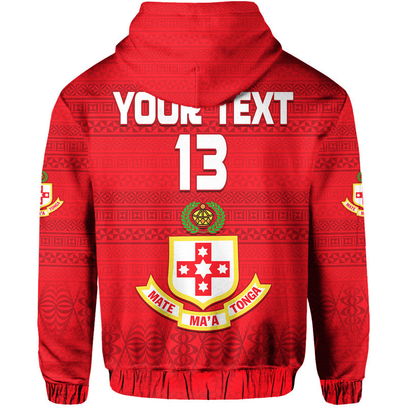 (Custom Text and Number) Kolisi Tonga College Atele Hoodie 140 Years Anniversary Tongan Ngatu LT13 - Polynesian Pride