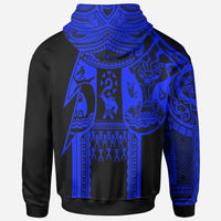 Samoall Over Hoodie Samoa Coat ofrms Blue New - Polynesian Pride