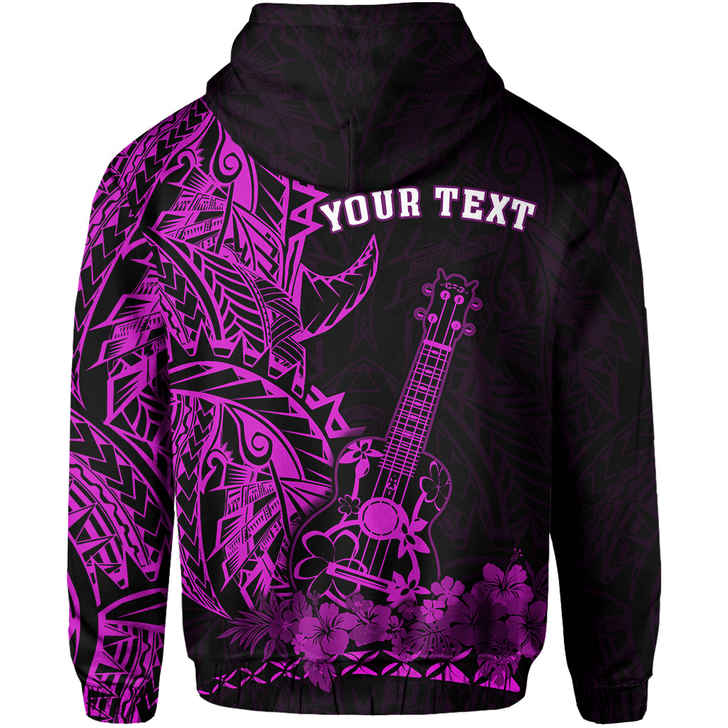 Custom Hawaii Polynesian Hoodie Ukulele Purple LT13 - Polynesian Pride