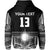 (Custom Text and Number) Marshall Islands Zip Hoodie Best Tattoo Version Black LT13 - Polynesian Pride