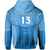 Custom Fiji Faithful Zip Hoodie Version Blue Custom Text and Number LT13 - Polynesian Pride