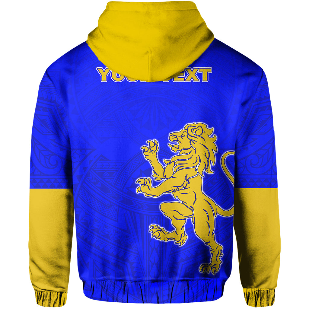 Custom Suva Grammar Zip Hoodie Happy Anniversary LT13 - Polynesian Pride