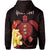 Custom Hawaii Turtle Hoodie Hawaiian Flowers Version Red Elegant LT13 - Polynesian Pride