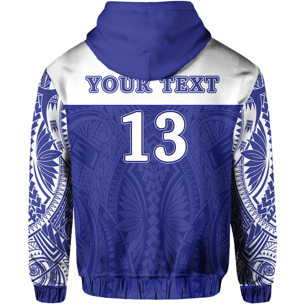 Custom Makoi Bulldogs Zip Hoodie Forever Fiji Rugby Custom Text and Number LT13 - Polynesian Pride