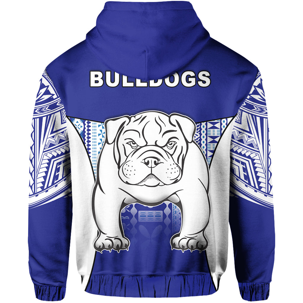 Makoi Bulldogs Zip Hoodie Mix Tapa Fijian LT13 - Polynesian Pride