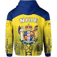 Niue Zip Hoodie Rock of Polynesia (Golden) LT13 - Polynesian Pride