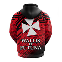 Uvea Chiefdom Wallis et Futuna Hoodie Polynesian Pattern and Flag LT13 - Polynesian Pride