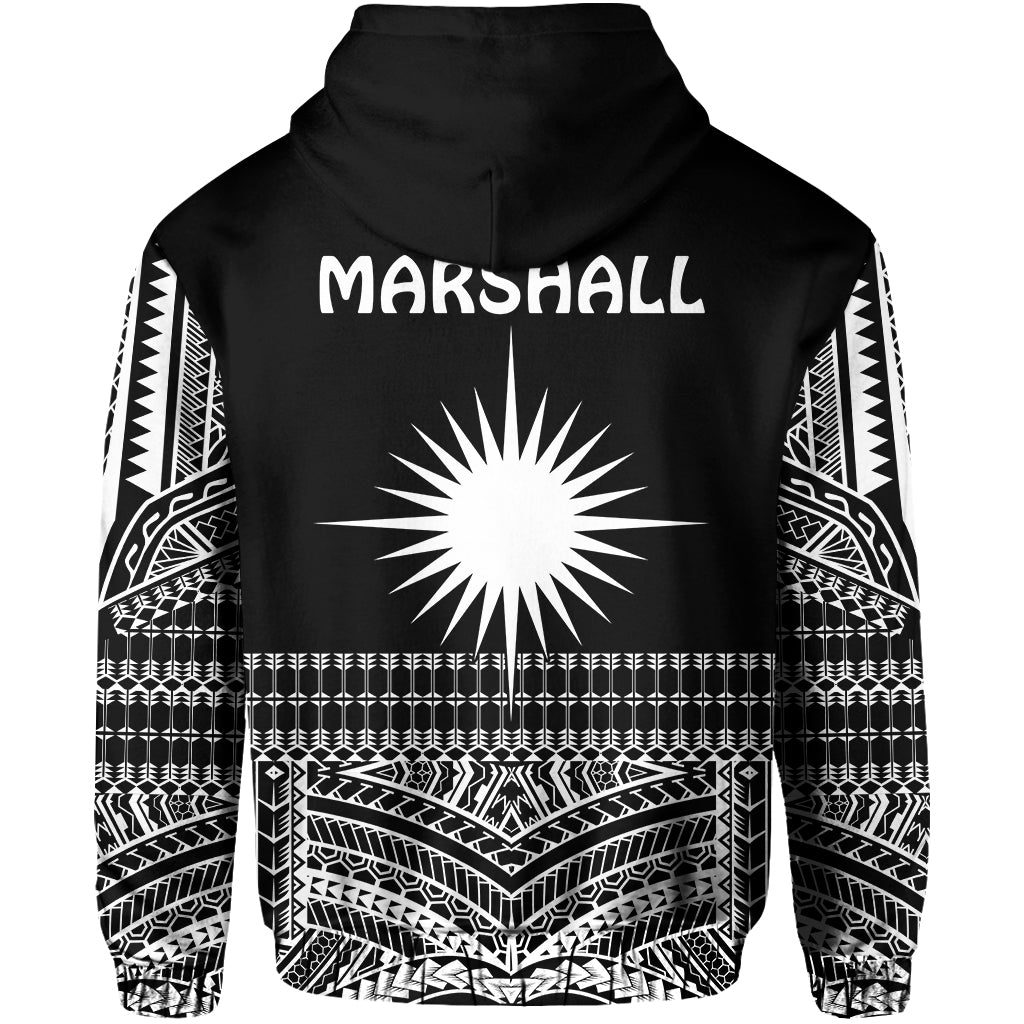 Marshall Islands Hoodie Best Tattoo Version Black LT13 - Polynesian Pride