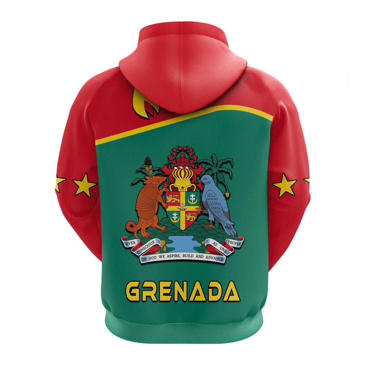 Grenada Hoodie Coat of Arms and Map Impressive LT13 - Polynesian Pride