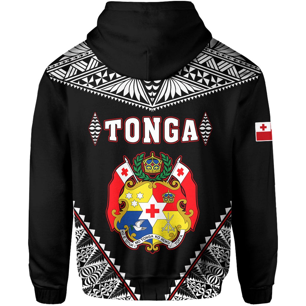 Tonga Zip Hoodie Tongan Kupesi Pattern LT13 - Polynesian Pride