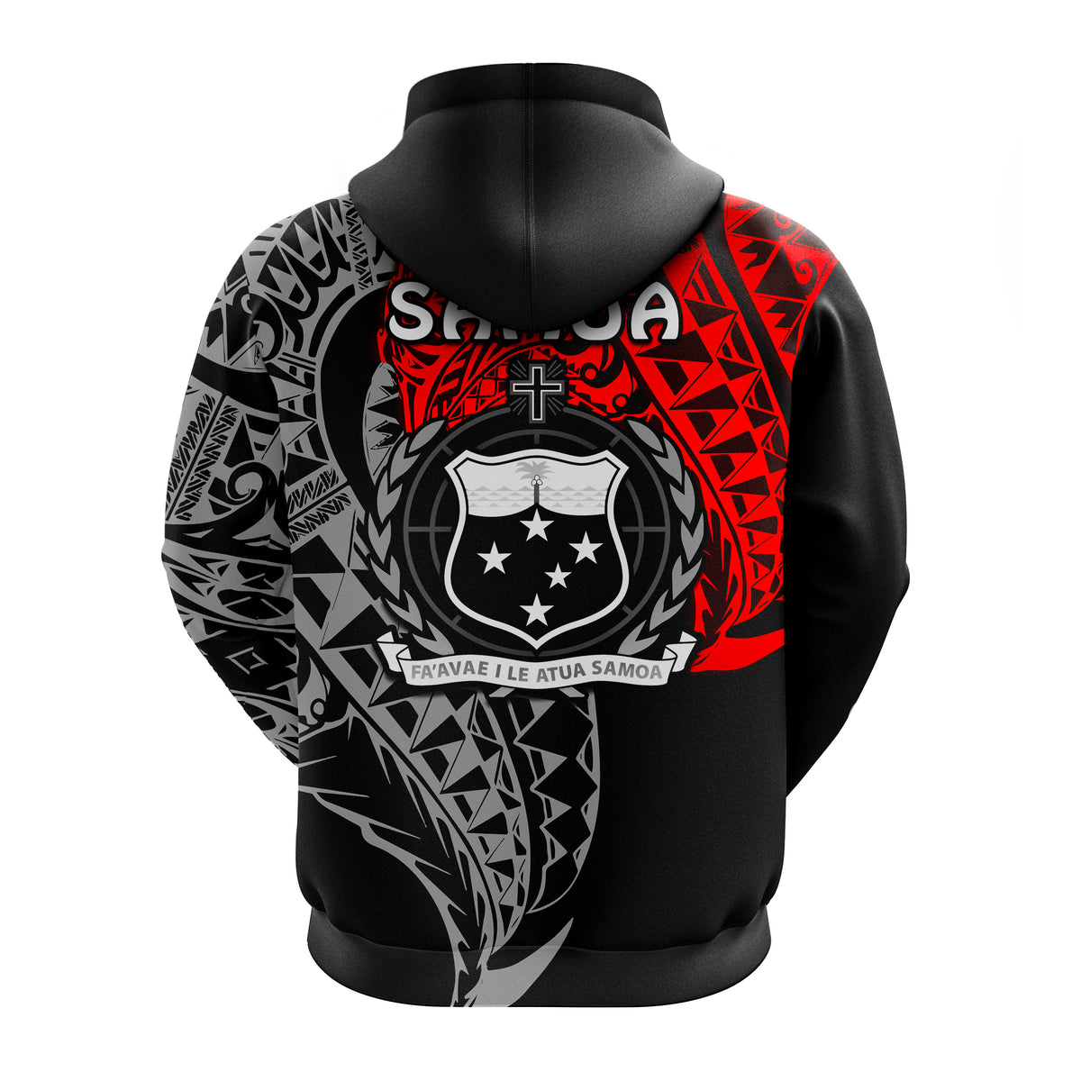 Custom Siva Samoa Hoodie Samoan Dance Mix Red Polynesian LT13 - Polynesian Pride