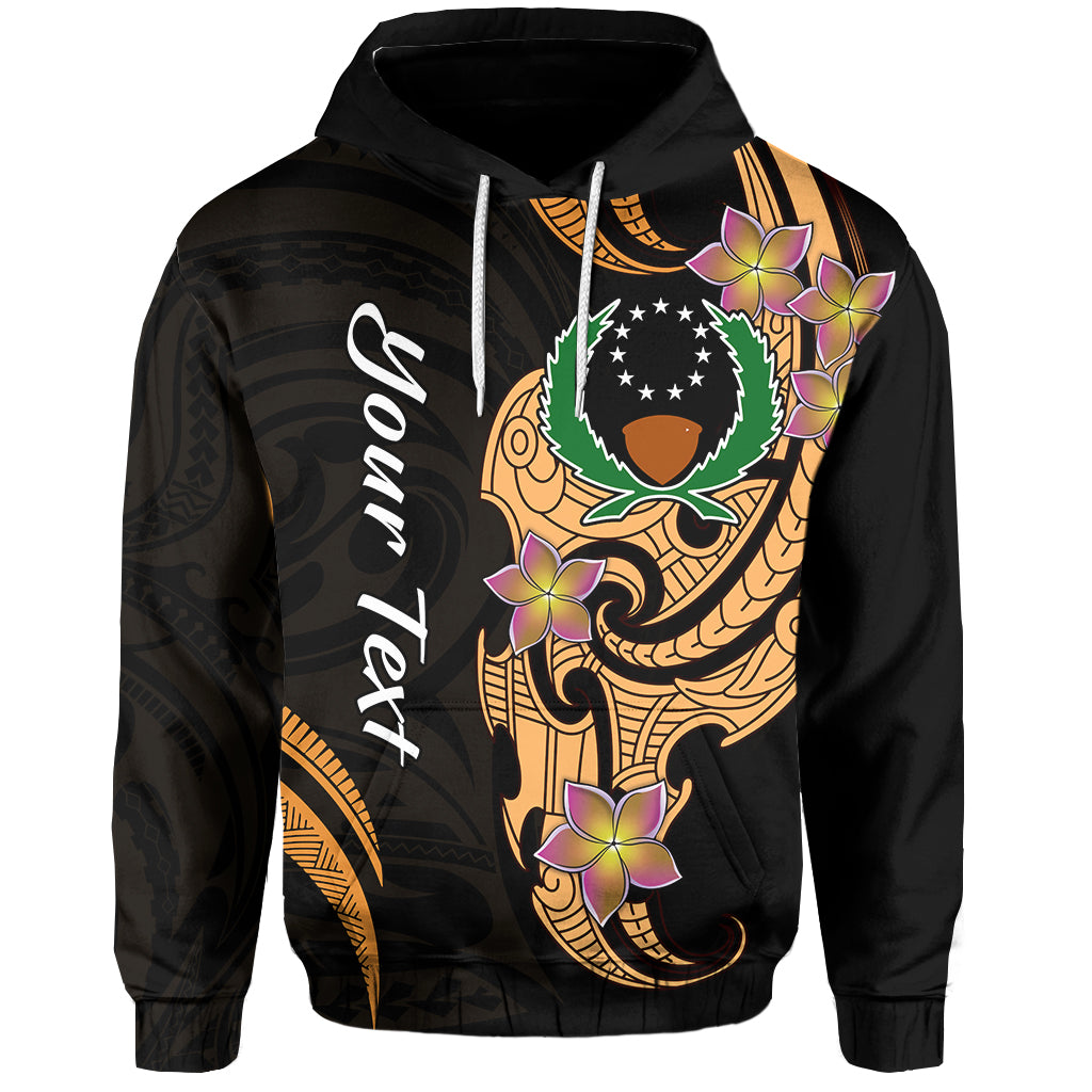 Custom Pohnpei Simple Hoodie Tropical Flowers LT13 Unisex Black - Polynesian Pride