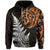 Leo Zodiac Style Maori Hoodie Orange Lion LT13 Unisex Black - Polynesian Pride