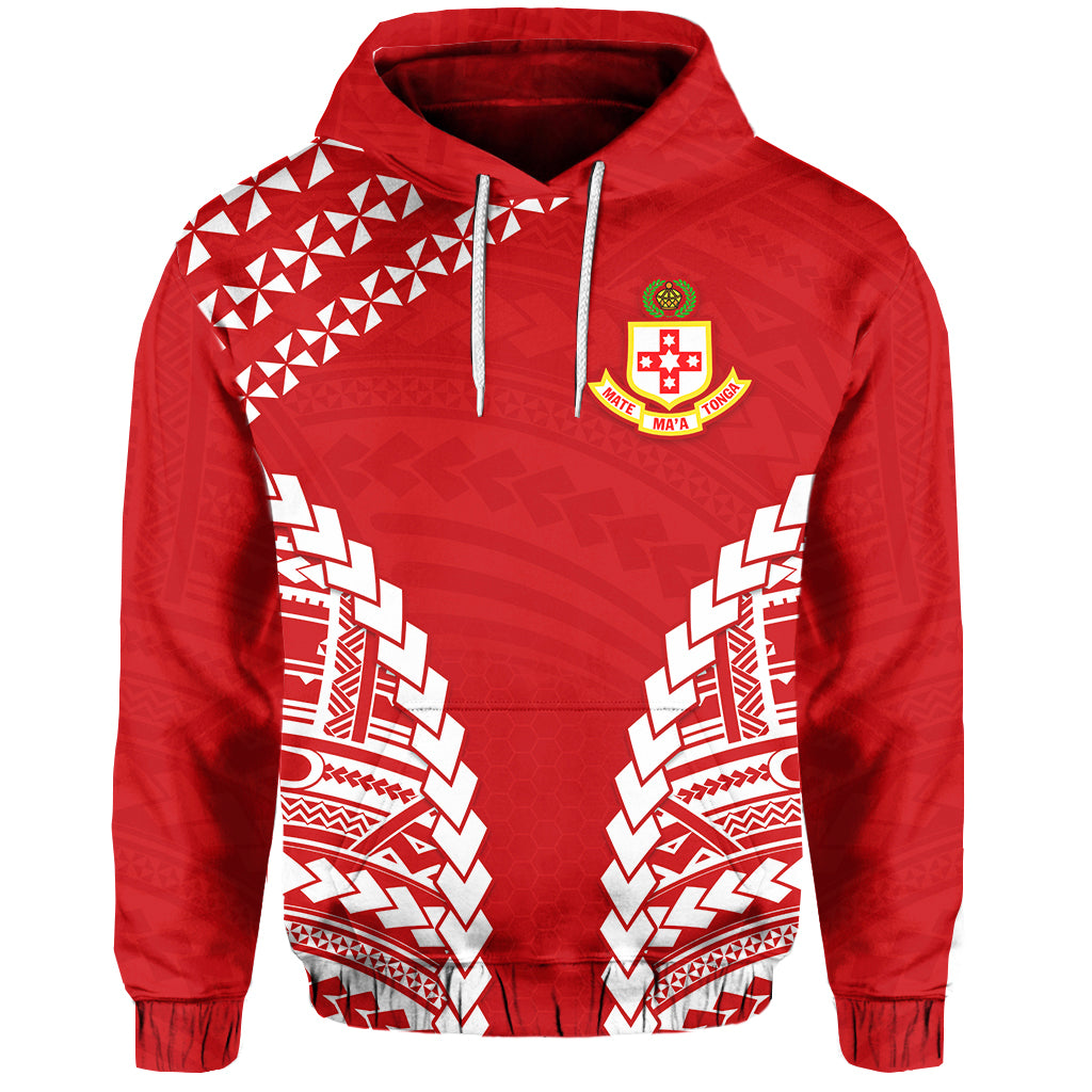 Kolisi Tonga Hoodie LT13 Unisex Red - Polynesian Pride