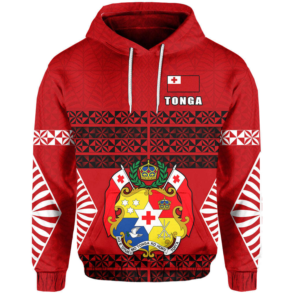 Tonga Hoodie Tongan Pattern LT13 Unisex Red - Polynesian Pride