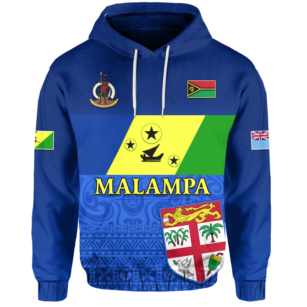 Malampa Fiji Day Hoodie Vanuatu Proud LT13 Unisex Blue - Polynesian Pride