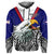 Custom American Samoa Hoodie Bald Eagle Mix Polynesian LT13 - Polynesian Pride