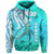 Hawaiian Islands Hoodie Turtle Mix Hawaii Polynesian LT13 Unisex Blue - Polynesian Pride