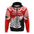 Custom Waitangi Day Hoodie Tino Rangatiratanga Flag With Tiki Maori Fern LT14 Zip Hoodie Red - Polynesian Pride