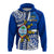 Custom Guam Philippines Hoodie Guaman Filipinas Together Blue LT14 Zip Hoodie Blue - Polynesian Pride